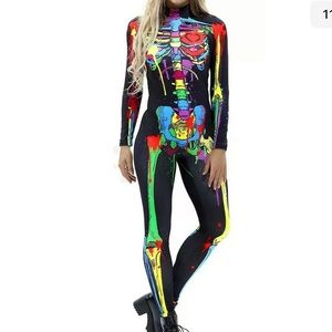 Skeleton Bodysuit 3D Stretch Skinny Catsuit